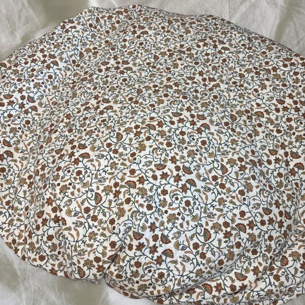 Boho Cottage Block Print Threshold Floral Fitted Twin Sheet